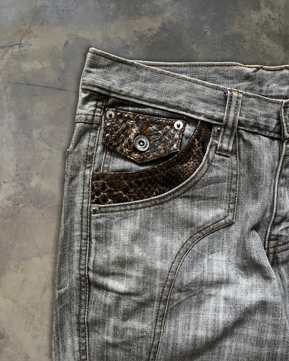 SEMANTIC DESIGN WASHED SNAKESKIN DENIM ★★★