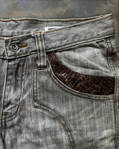 SEMANTIC DESIGN WASHED SNAKESKIN DENIM ★★★