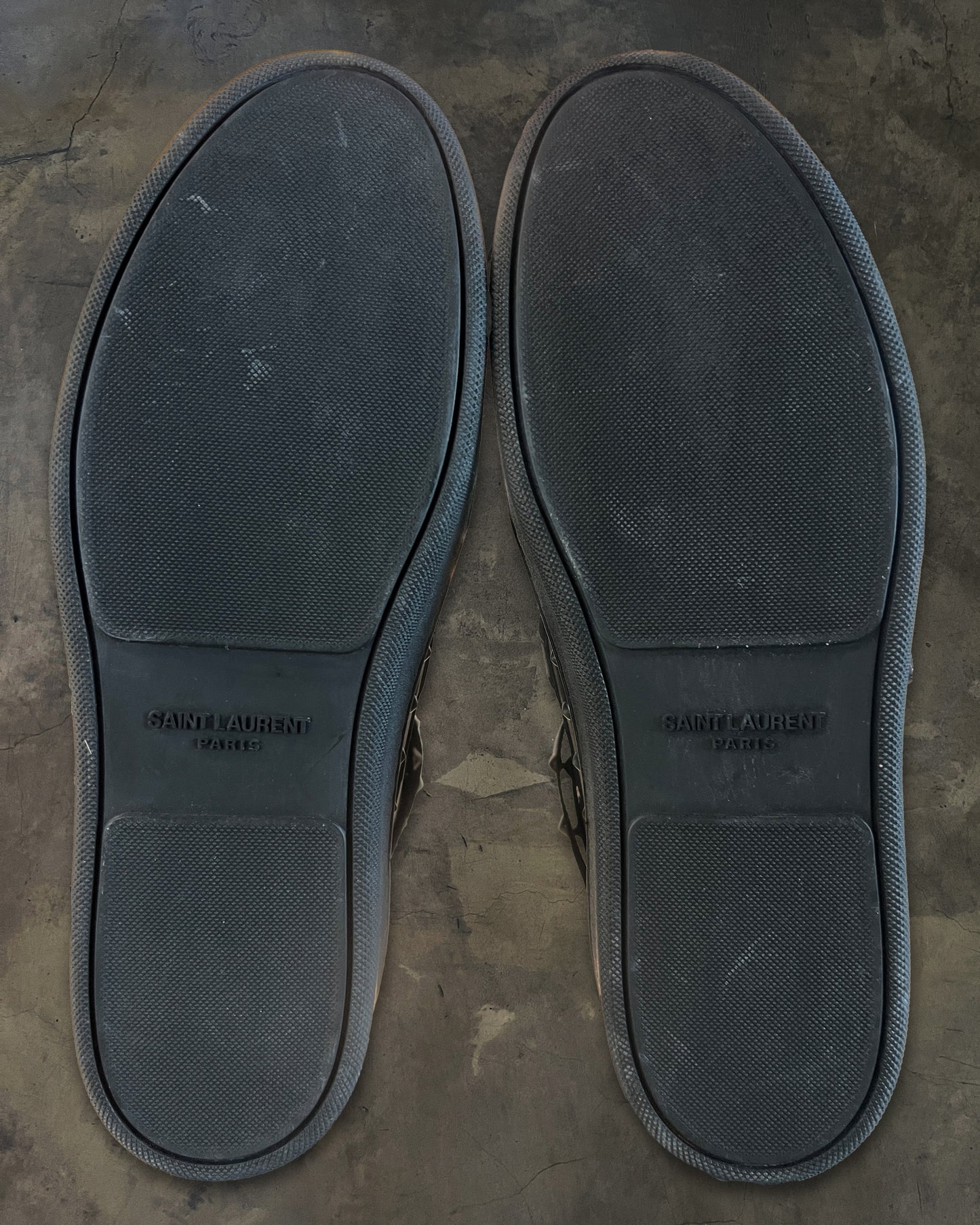 SAINT LAURENT PARIS SL/08H STUDDED BUCKLE STRAP SHOES