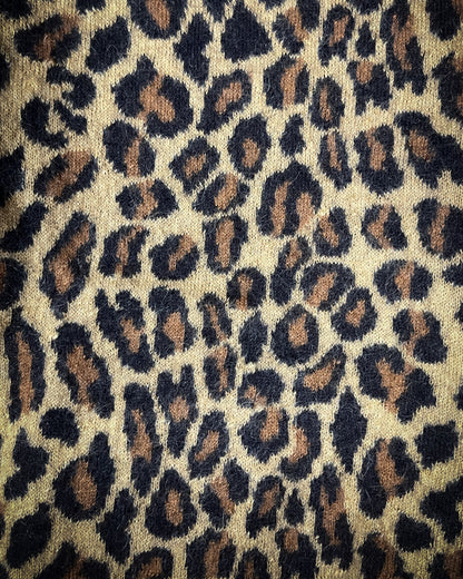 SAINT LAURENT AW2015 RUNWAY LEOPARD MOHAIR BLEND SWEATER