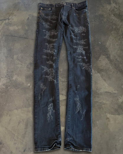 SAINT LAURENT FW2013 SCAB DISTRESSED JEANS
