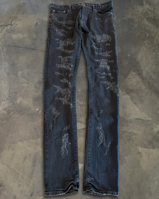 SAINT LAURENT FW2013 SCAB DISTRESSED JEANS