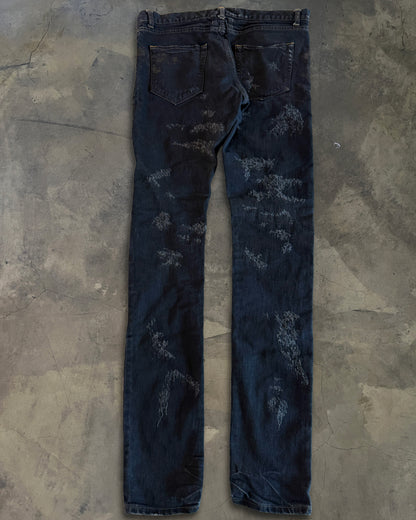 SAINT LAURENT FW2013 SCAB DISTRESSED JEANS