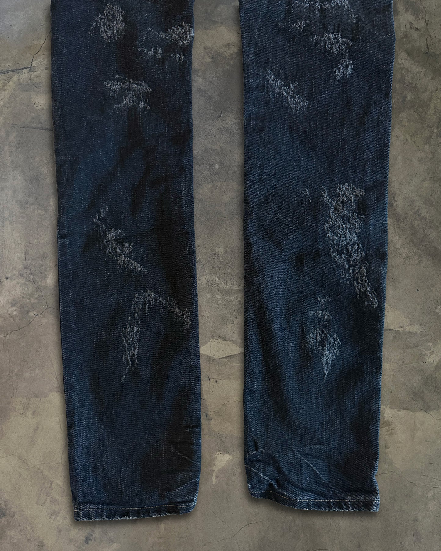 SAINT LAURENT FW2013 SCAB DISTRESSED JEANS