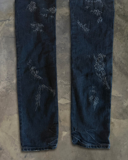 SAINT LAURENT FW2013 SCAB DISTRESSED JEANS