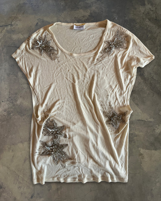 SAINT LAURENT SS2014 SHEER SEQUIN SHIRT