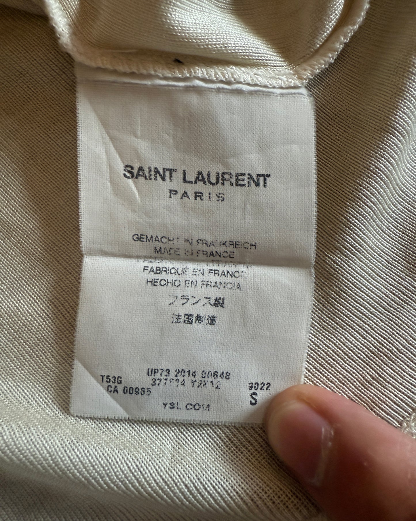 SAINT LAURENT SS2014 SHEER SEQUIN SHIRT