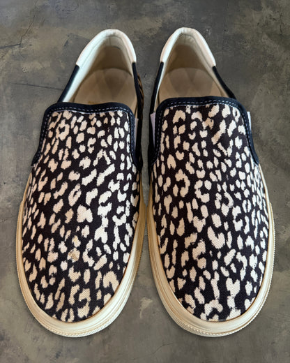 SAINT LAURENT ANIMAL PRINT SLIP-ONS