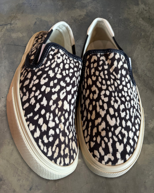 SAINT LAURENT ANIMAL PRINT SLIP-ONS