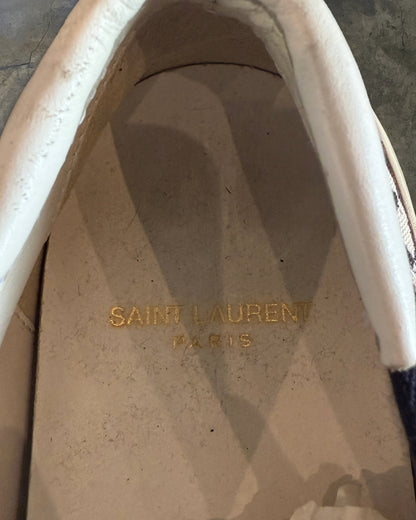 SAINT LAURENT ANIMAL PRINT SLIP-ONS
