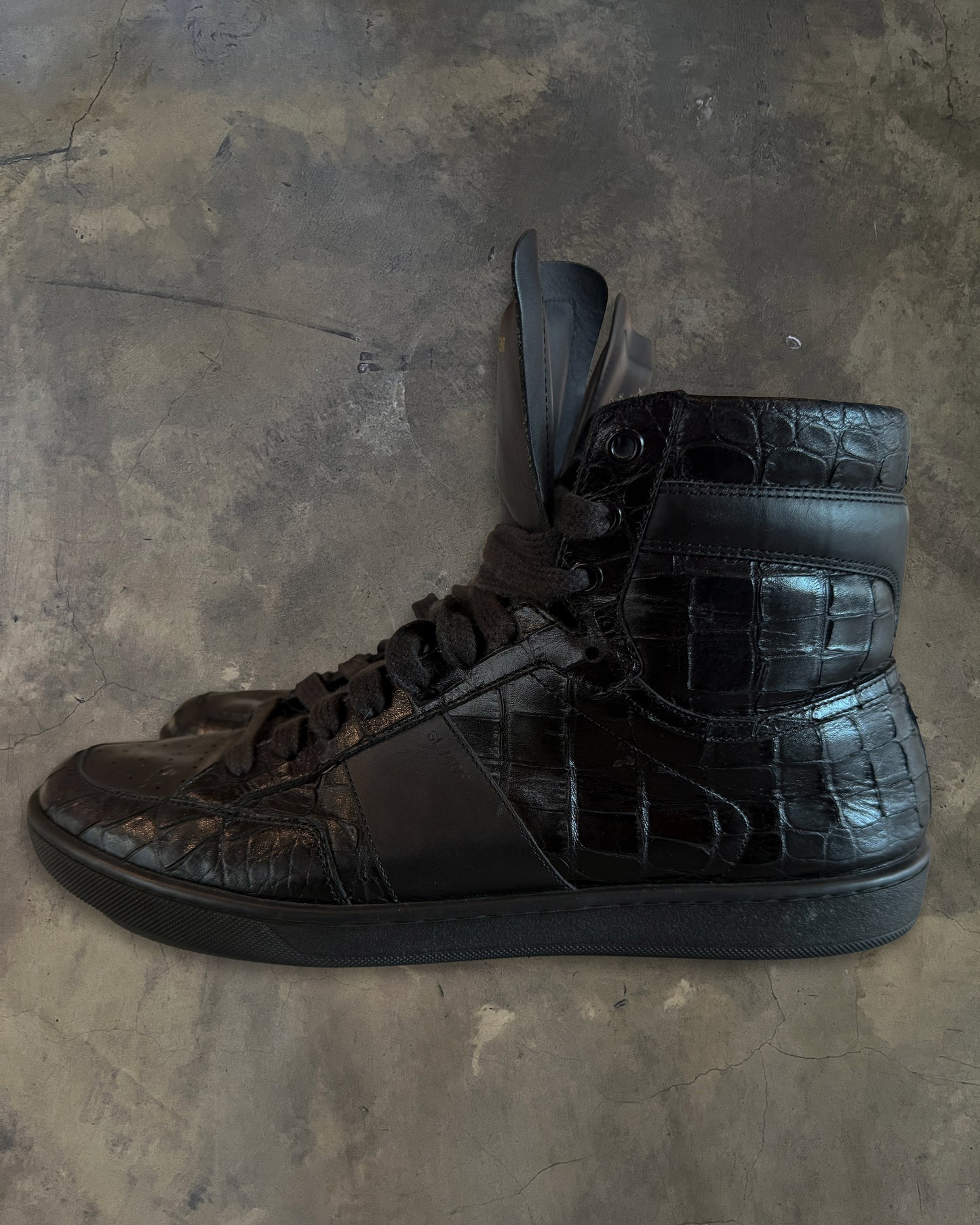 SAINT LAURENT SS2015 "PSYCH ROCK" CROC EMBOSSED SL/10H