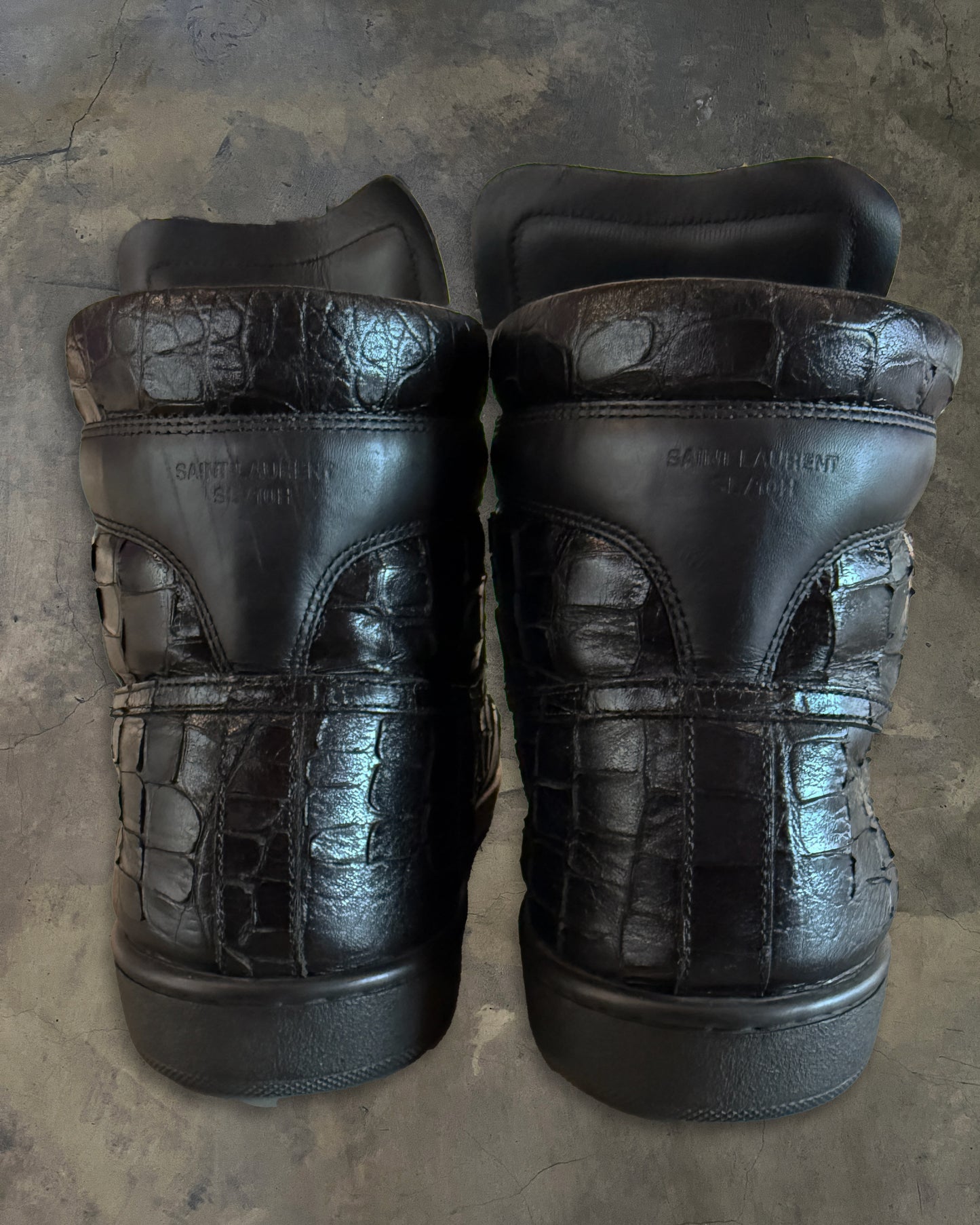 SAINT LAURENT SS2015 "PSYCH ROCK" CROC EMBOSSED SL/10H
