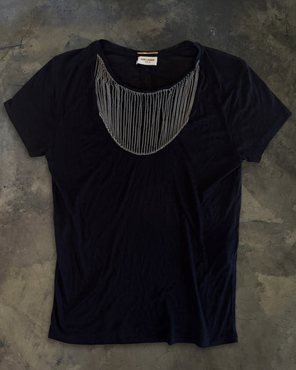 SAINT LAURENT FW2013 BLACK CHAIN NECK TOP