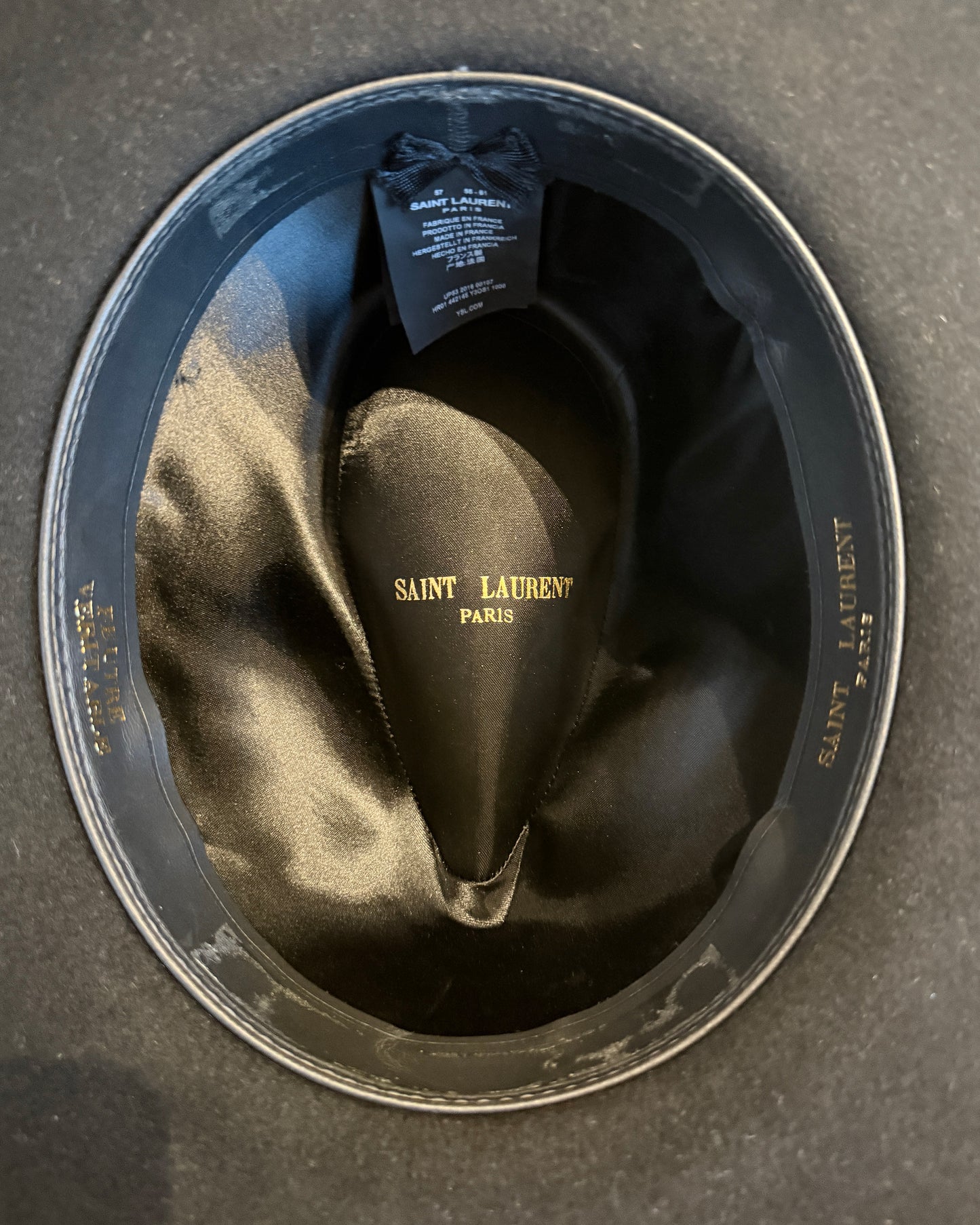 SAINT LAURENT FW2016 BLACK FEDORA