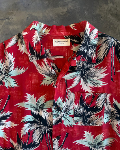 SAINT LAURENT SS2013 RED FLORAL SHIRT