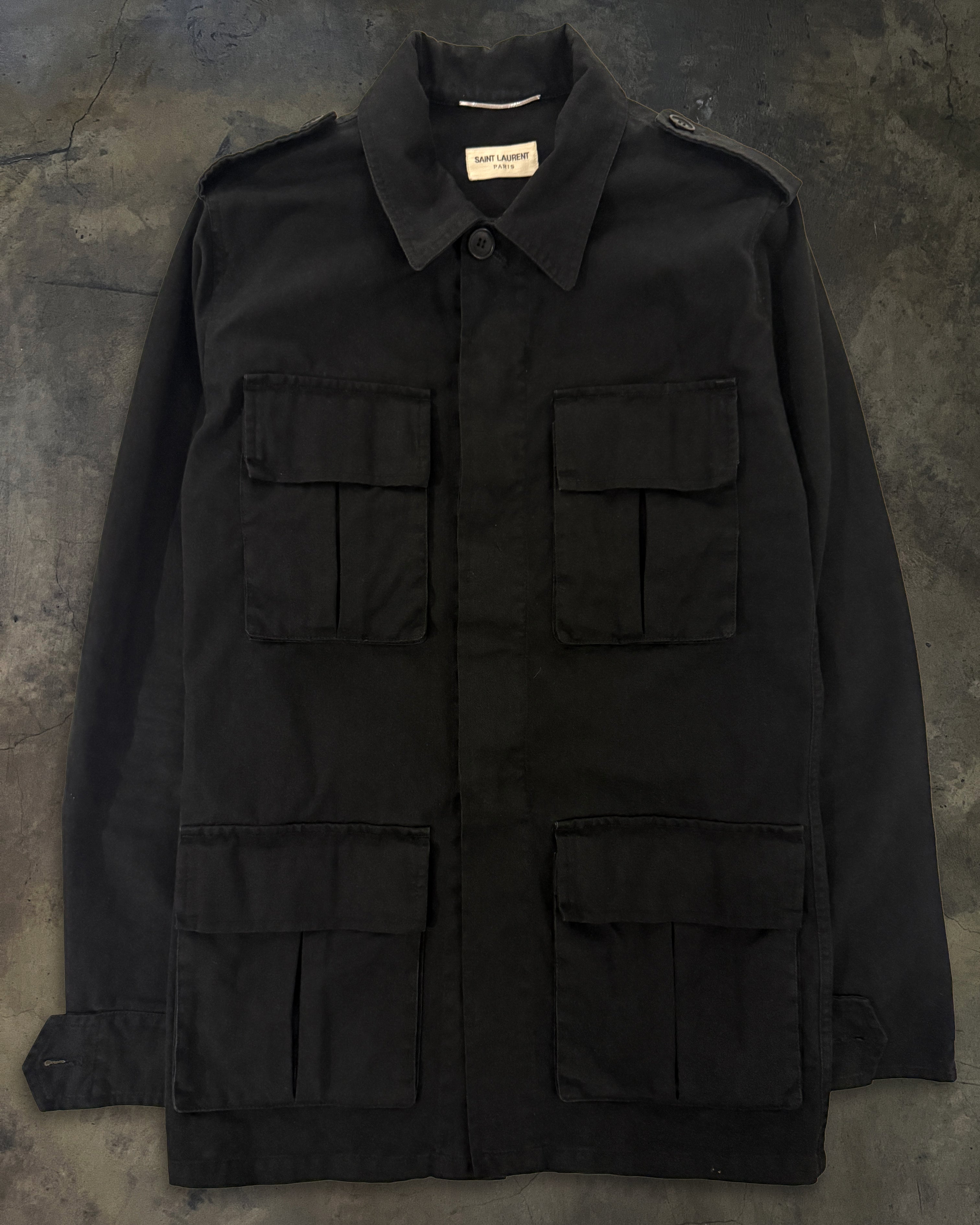 SAINT LAURENT AW2014 M65 MILITARY CARGO JACKET – glam archive
