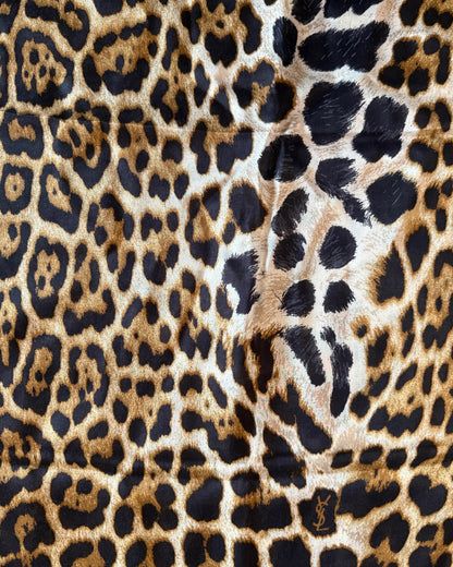 SAINT LAURENT ANIMALIER LEOPARD SCARF