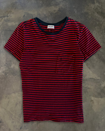 SAINT LAURENT AW2015 STRIPED POCKET TEE
