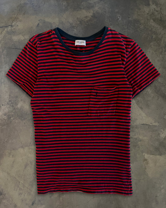 SAINT LAURENT AW2015 STRIPED POCKET TEE