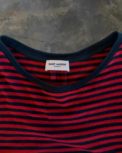 SAINT LAURENT AW2015 STRIPED POCKET TEE