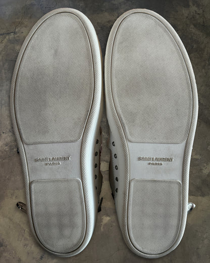 SAINT LAURENT PARIS SL/08H STUDDED BUCKLE STRAP SHOES