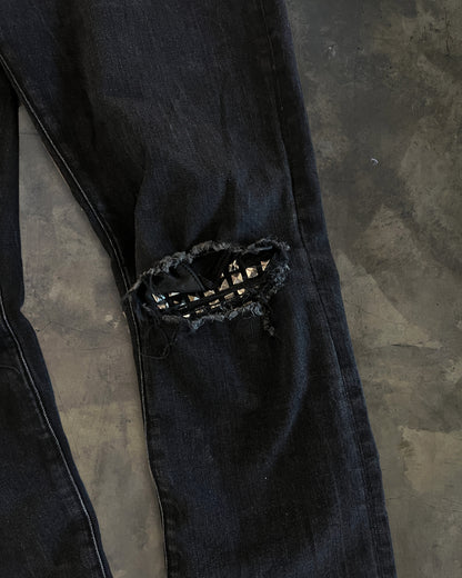 SAINT LAURENT SS2016 LEATHER REPAIR STUDDED D02