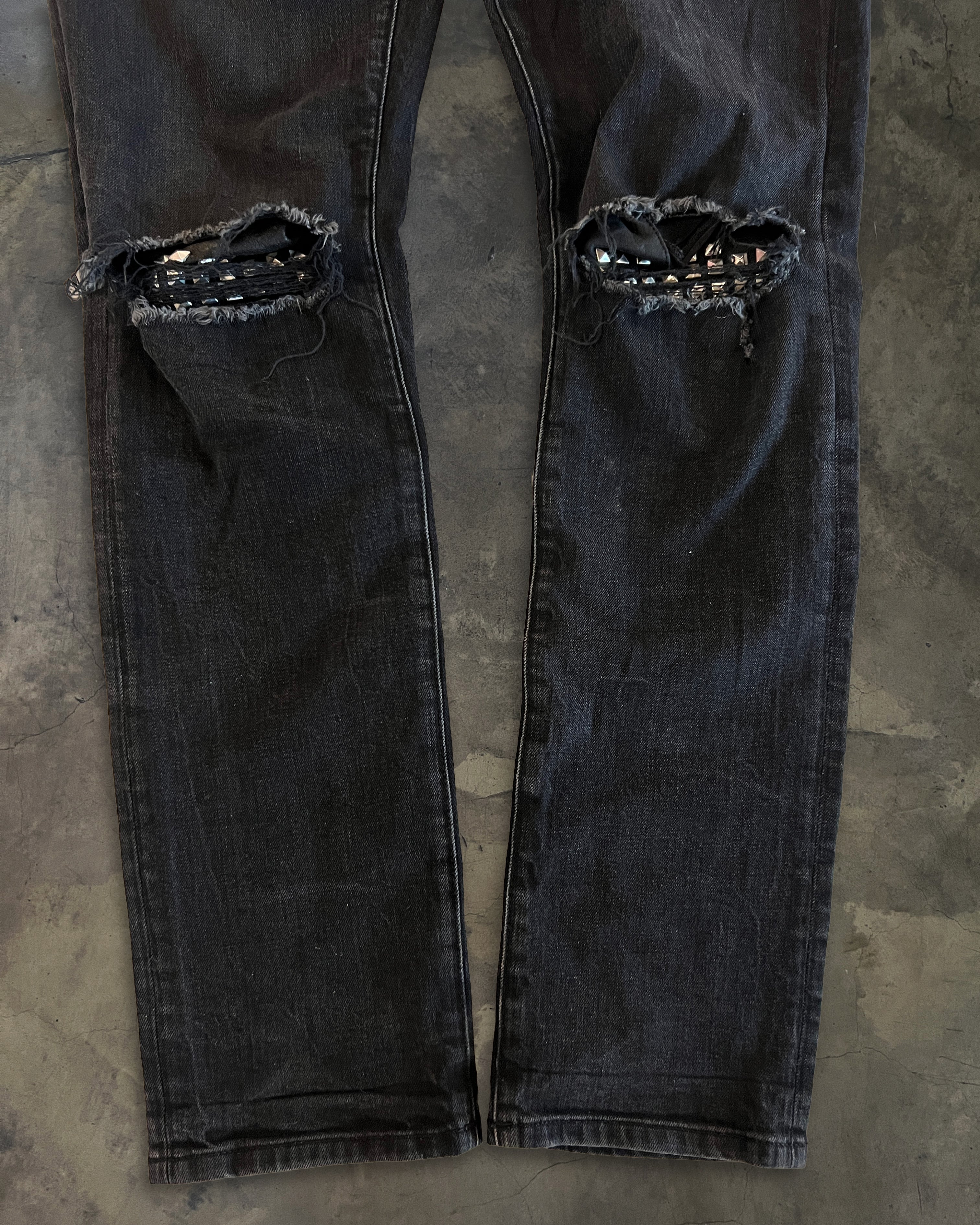 Bess Nyc Knee Studs Damaged Denim 【公式通販】