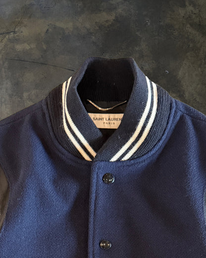 SAINT LAURENT FW2017 NAVY WOOL TEDDY
