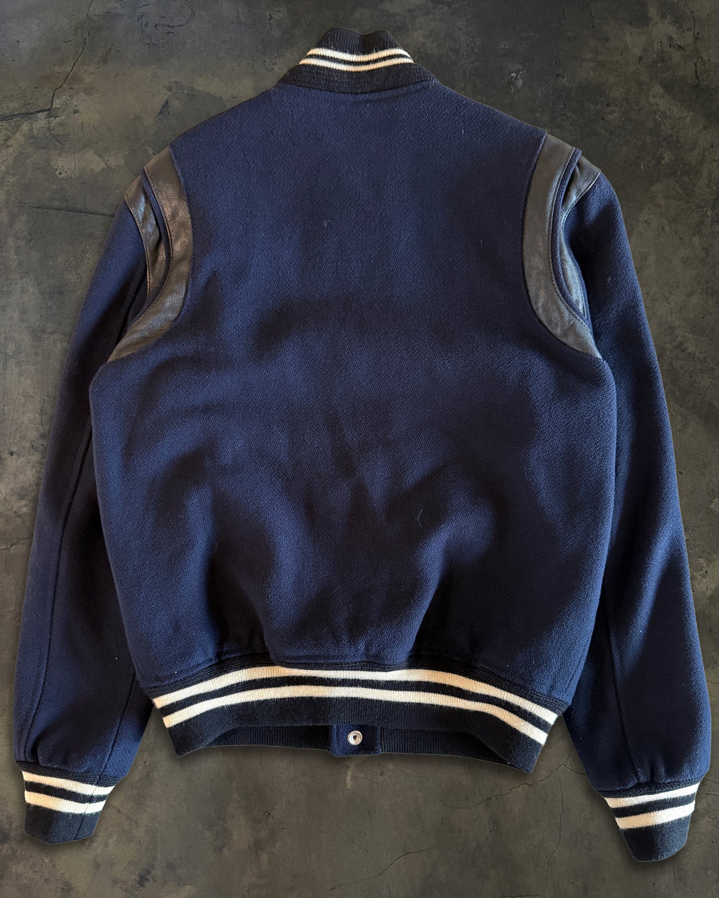 SAINT LAURENT FW2017 NAVY WOOL TEDDY