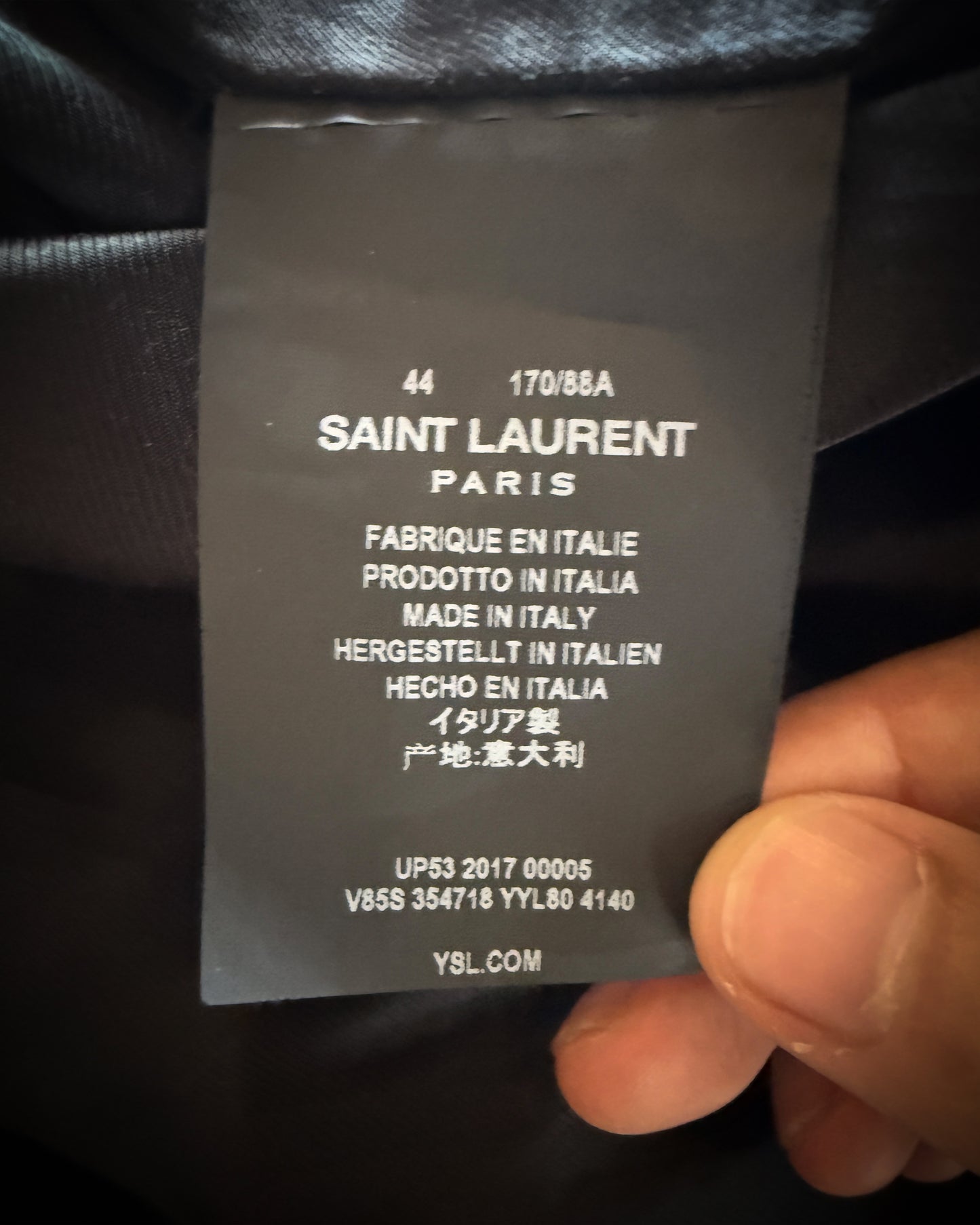 SAINT LAURENT FW2017 NAVY WOOL TEDDY