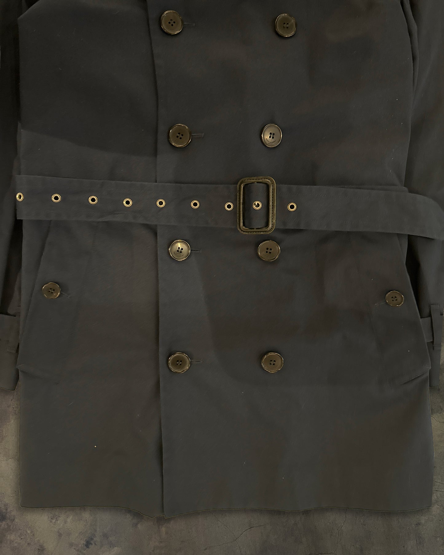 SAINT LAURENT SS2013 NAVY TRENCH COAT