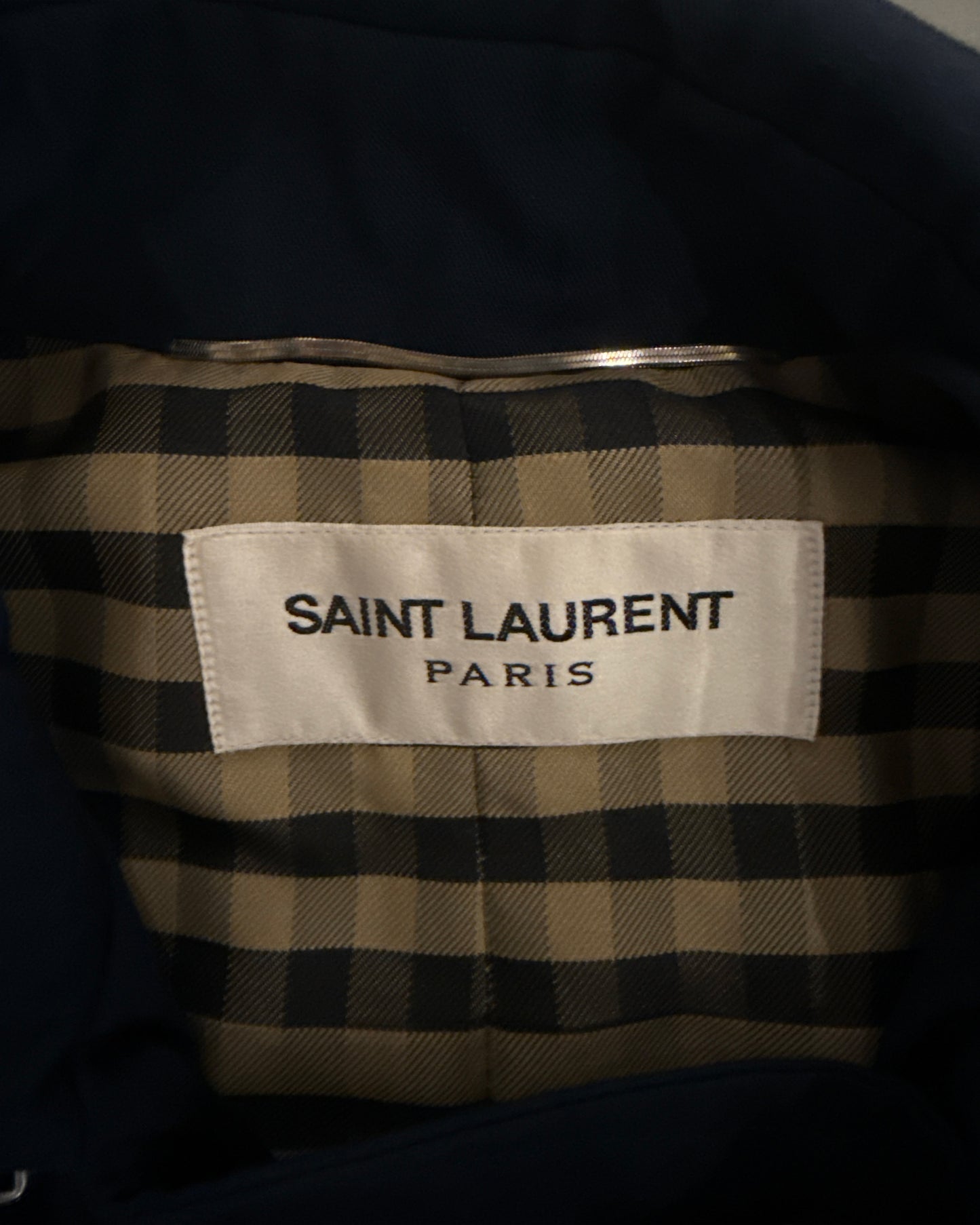 SAINT LAURENT SS2013 NAVY TRENCH COAT