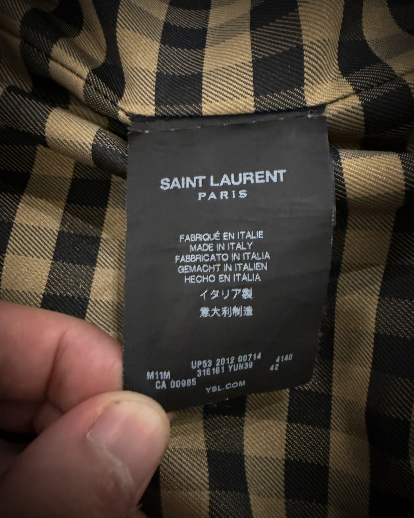 SAINT LAURENT SS2013 NAVY TRENCH COAT