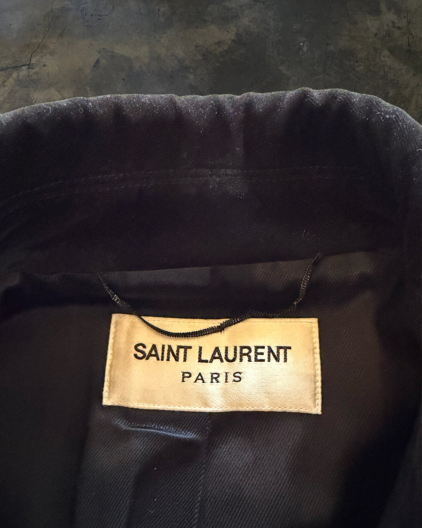 SAINT LAURENT FW2016 BLACK TRENCH COAT