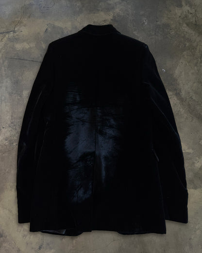 SAINT LAURENT FW2016 BLACK VELOUR JACKET