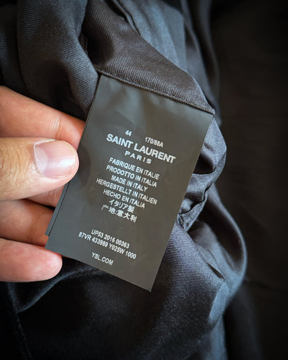 SAINT LAURENT FW2016 BLACK VELOUR JACKET