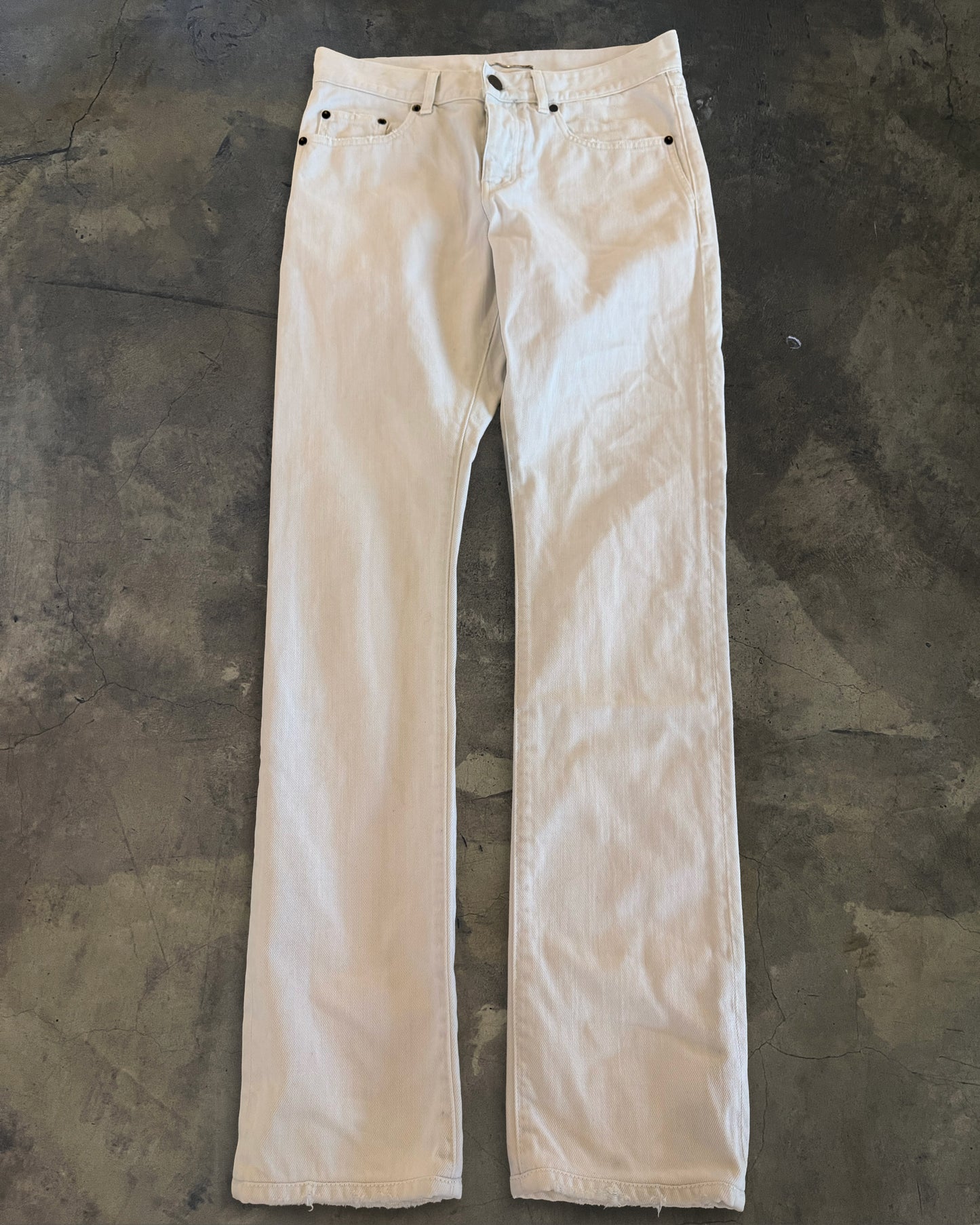 SAINT LAURENT SS2020 WHITE D12 DENIM