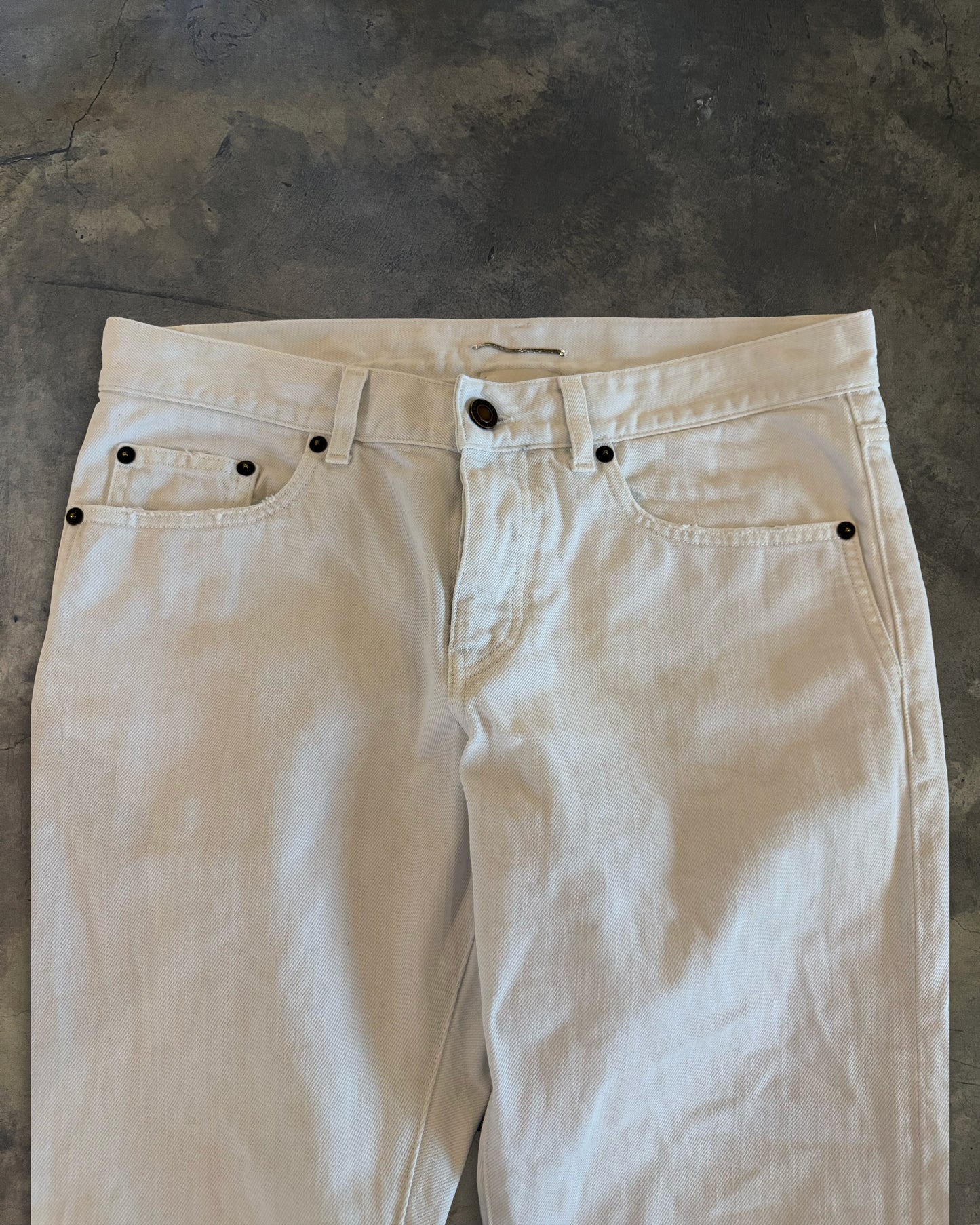 SAINT LAURENT SS2020 WHITE D12 DENIM