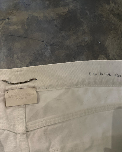 SAINT LAURENT SS2020 WHITE D12 DENIM