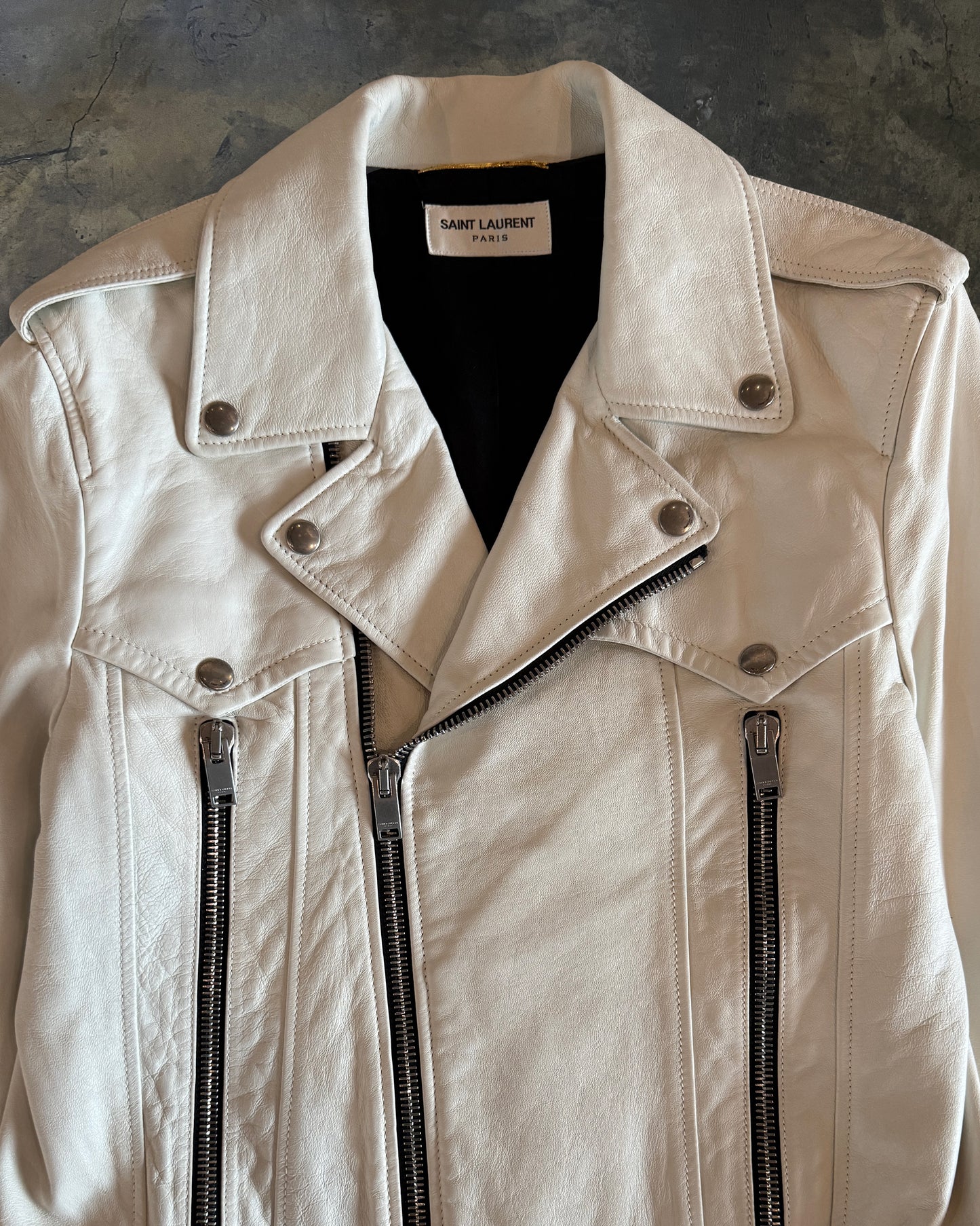 SAINT LAURENT FW2016 LAMBSKIN CREAM L01