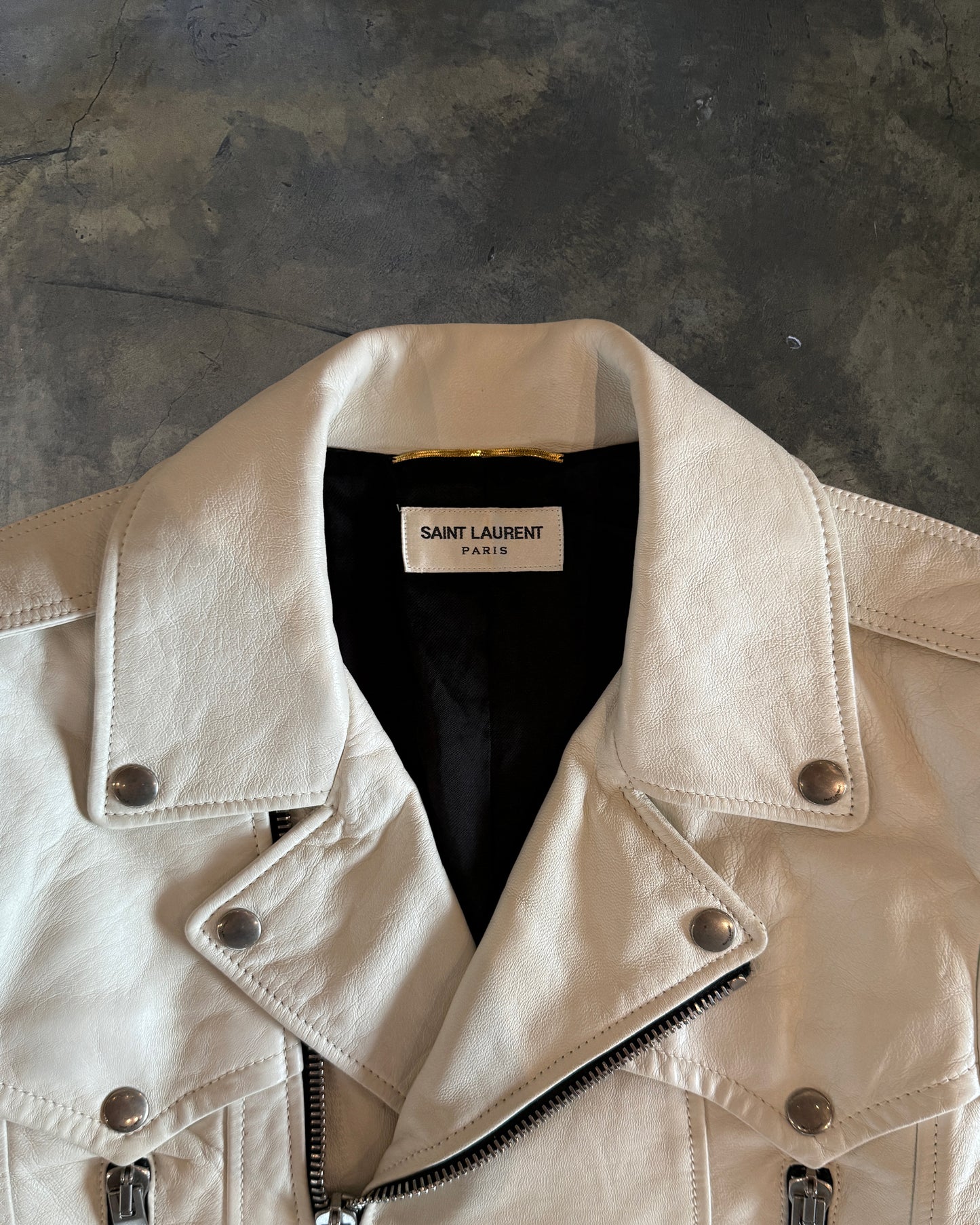 SAINT LAURENT FW2016 LAMBSKIN CREAM L01