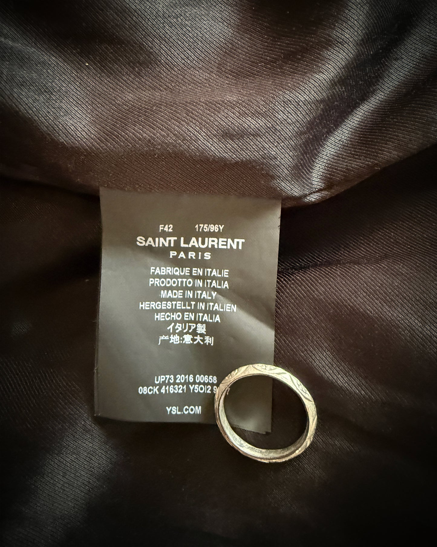 SAINT LAURENT FW2016 LAMBSKIN CREAM L01