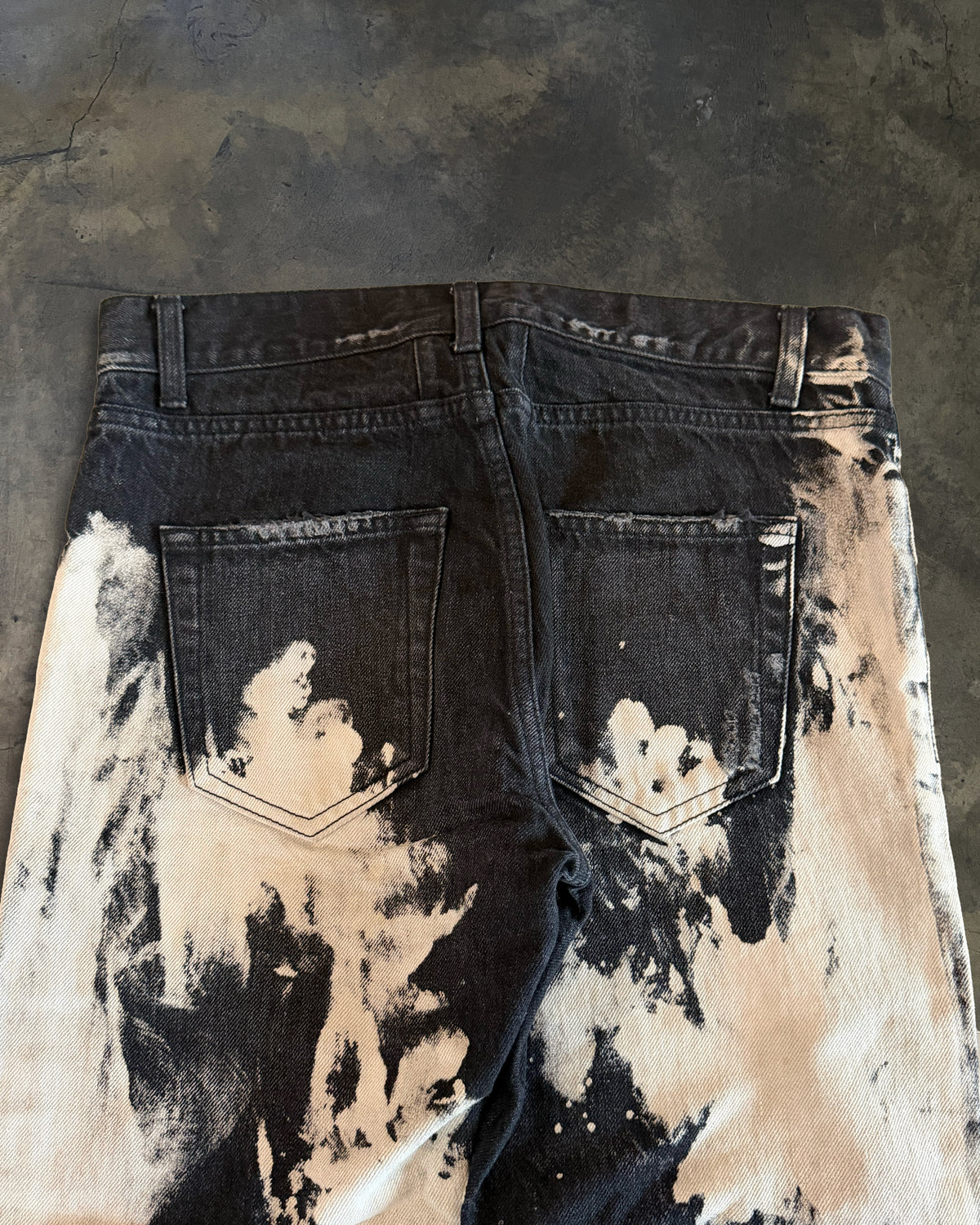 SAINT LAURENT SS2016 'SURF SOUNDS' BLEACHED DISTRESSED DENIM