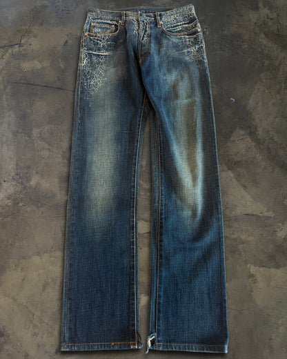 DIOR HOMME SS2007 SPIDERWEB DENIM