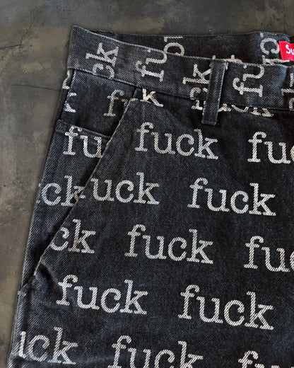 SUPREME SS2013 FUCK DENIM SHORTS