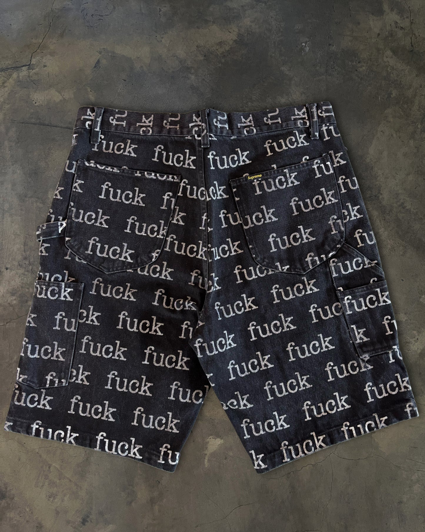SUPREME SS2013 FUCK DENIM SHORTS