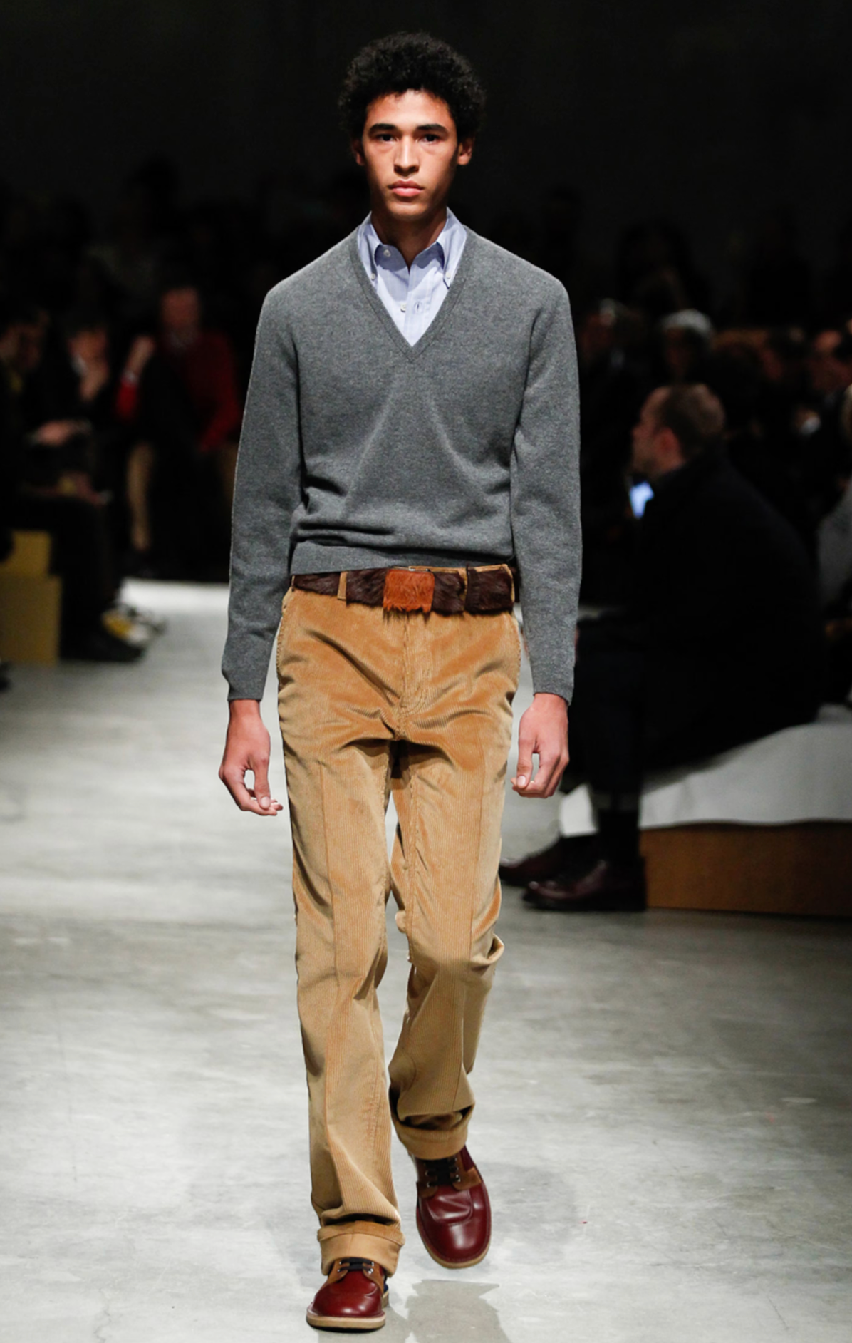 PRADA FW2017 RUNWAY TWO TONE COWHIDE BELT