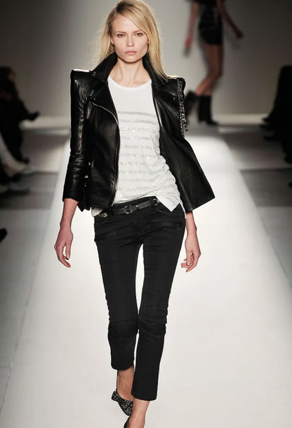 BALMAIN FW2009 RUNWAY CHAIN LAMBSKIN JACKET