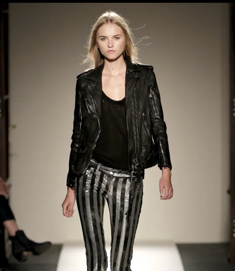 BALMAIN SS2011 RUNWAY PINS & PIERCINGS PERFECTO JACKET