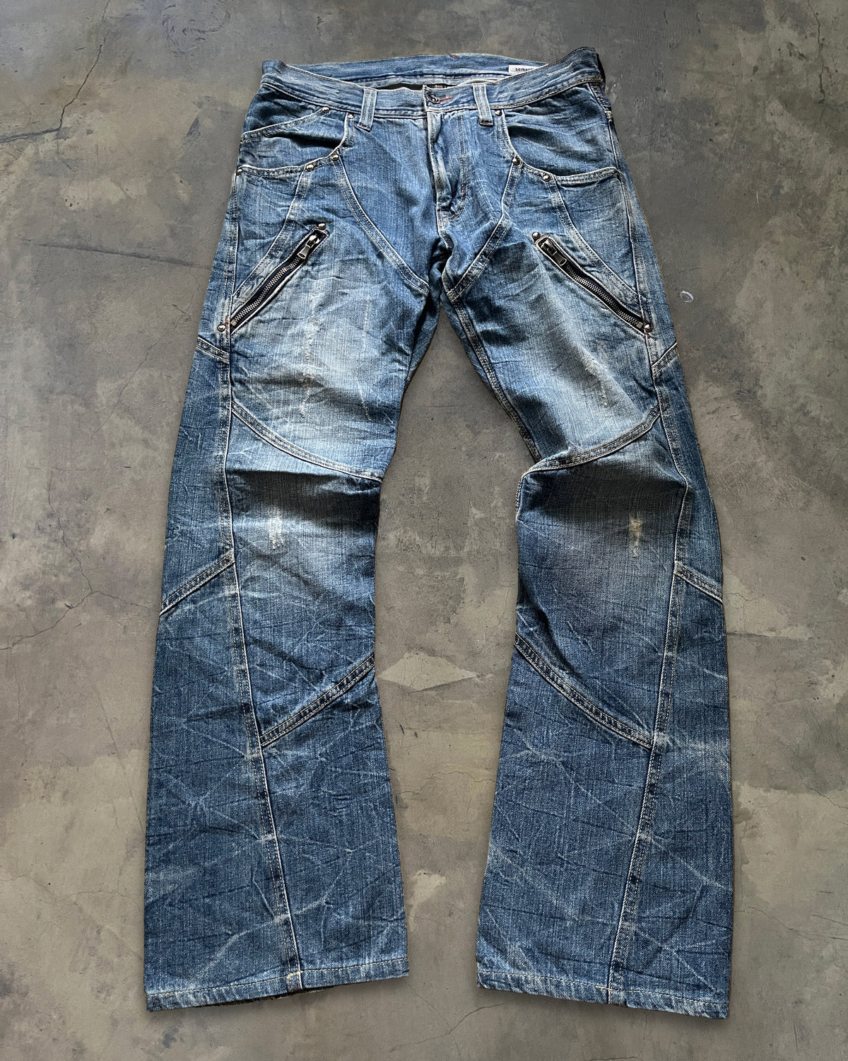 SEMANTIC DESIGN STUDDED BOOTCUT JEANS – glam archive